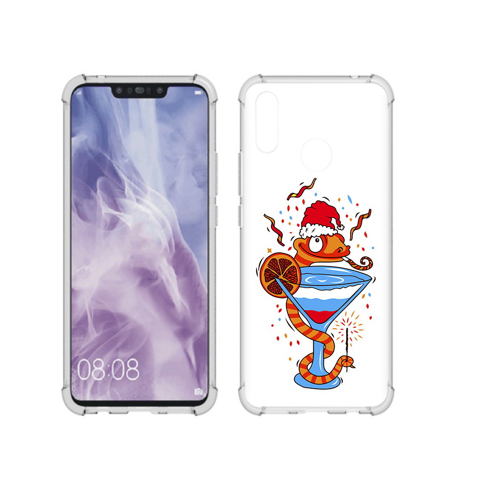 

Чехол MyPads Tocco для Huawei Nova 3i змейка (PT227100.63.364), Прозрачный, Tocco