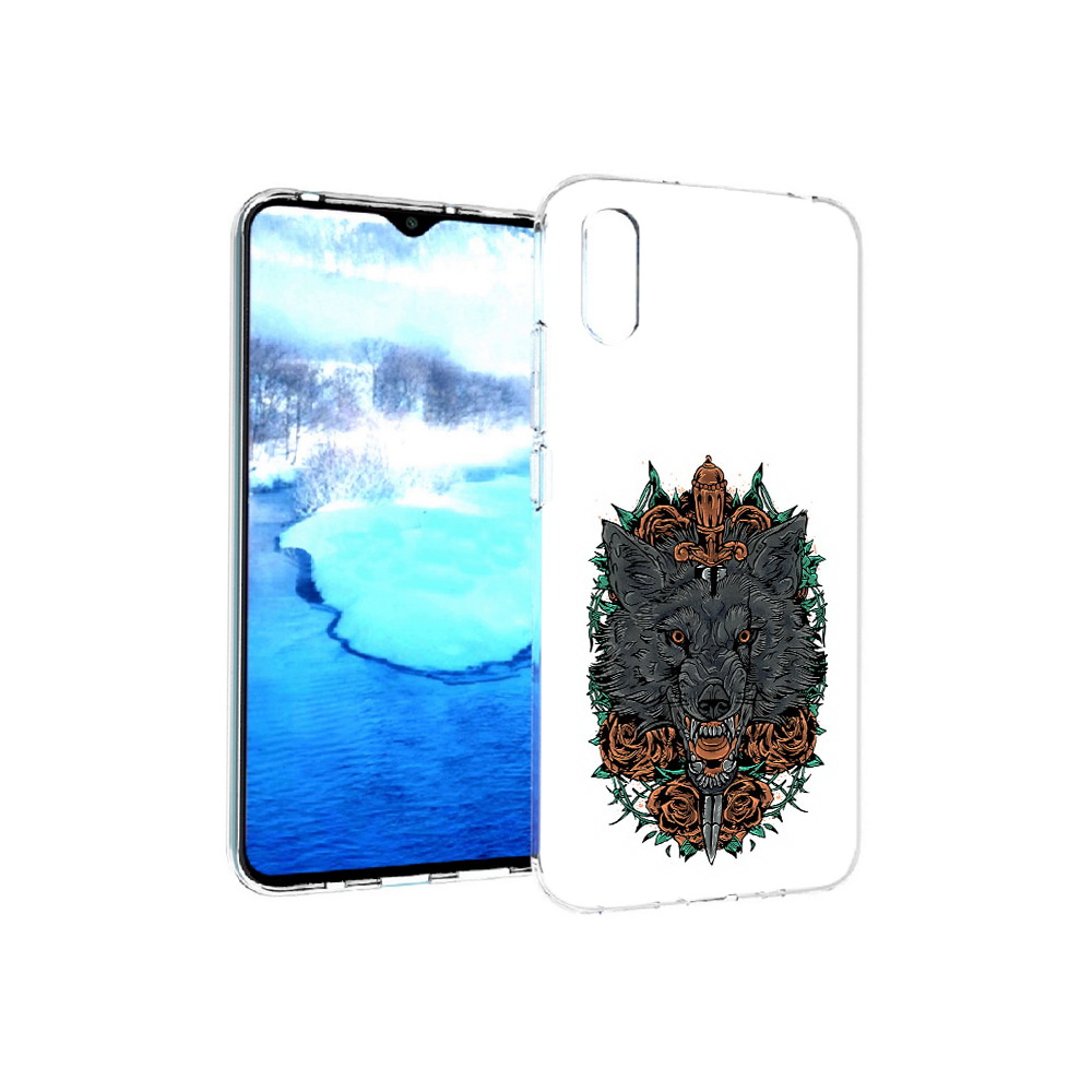 

Чехол MyPads Tocco для Xiaomi Redmi 9A красивый злой волк (PT151022.270.409), Прозрачный, Tocco