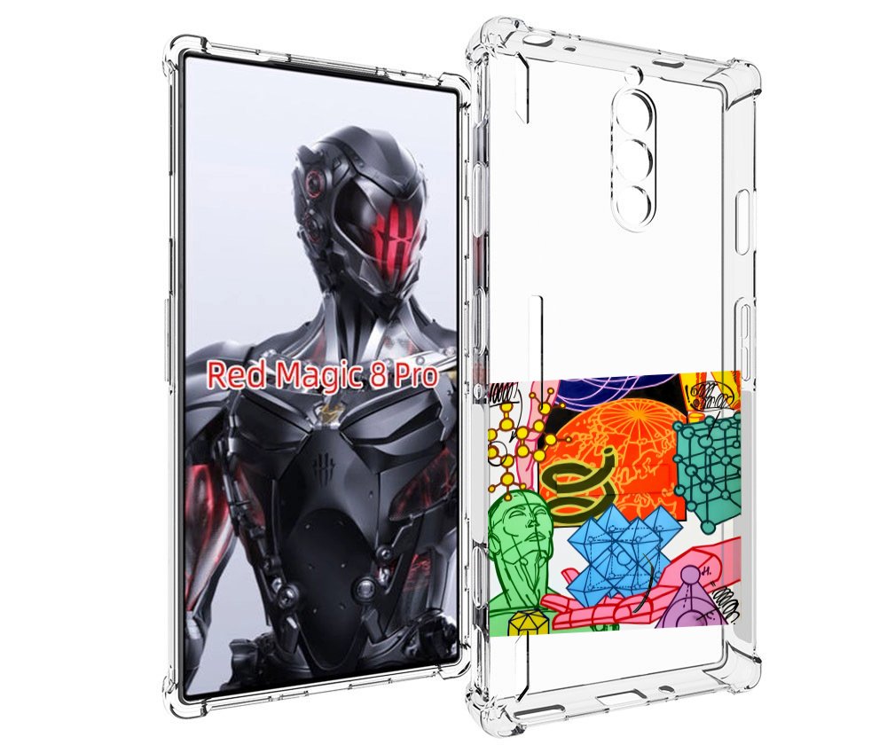 Чехол MyPads физика-химия для ZTE Nubia Red Magic 8 Pro / Red Magic 8 Pro Plus