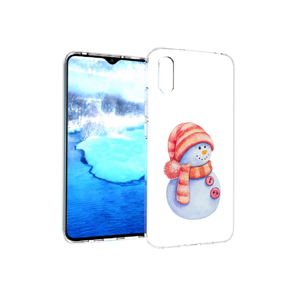 

Чехол MyPads Tocco для Xiaomi Redmi 9A Веселый снеговик (PT151022.270.44), Прозрачный, Tocco