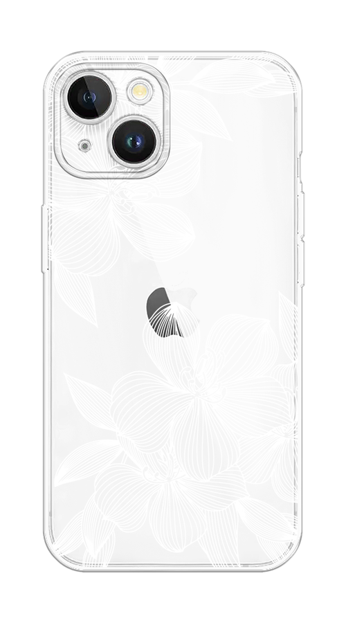 

Чехол на Apple iPhone 15 Plus "Крокус", Белый;прозрачный, 15650-1