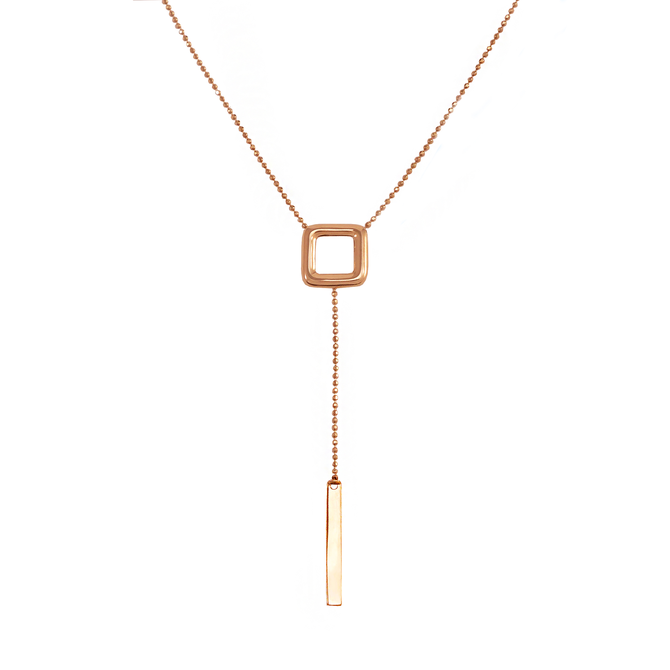 

Колье-галстук из красного золота 50 см ЯХОНТ Ювелирный 204611, фианит, 204611