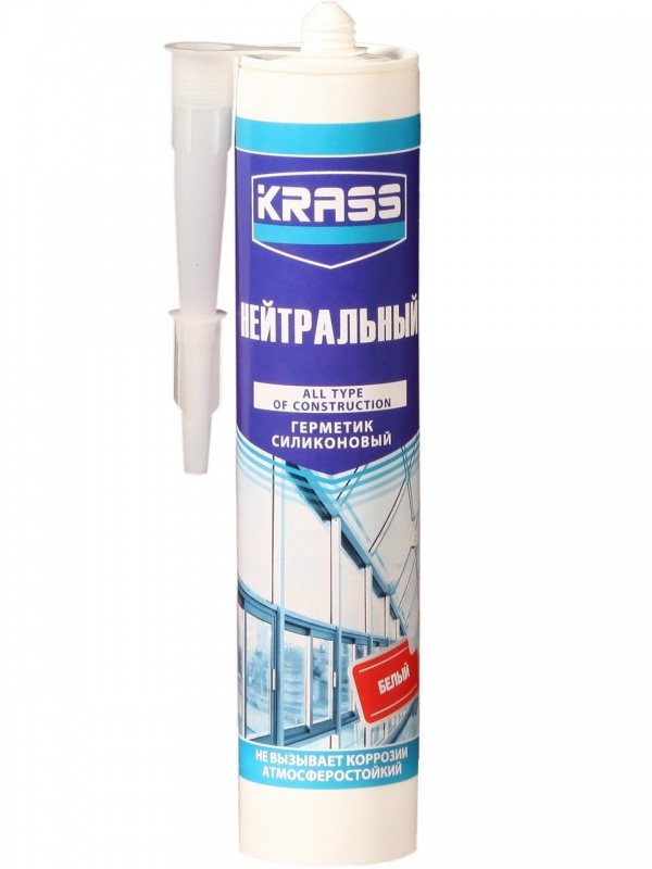 Герметик KRASS силиконовый нейтральный белый 300мл