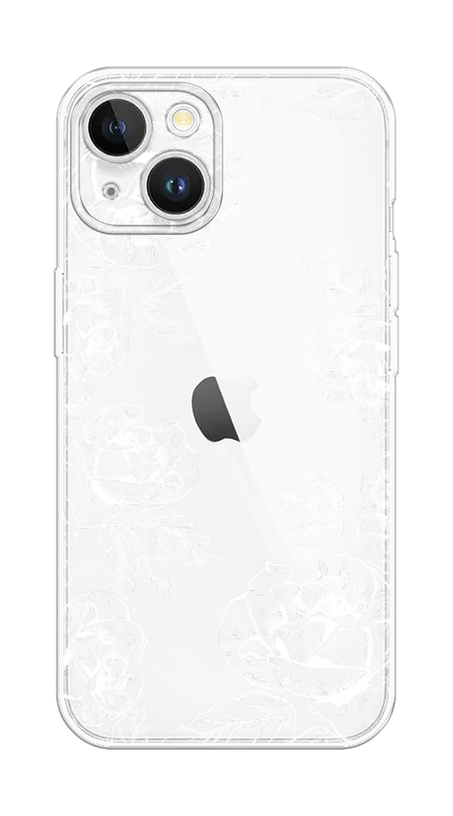 

Чехол на Apple iPhone 15 Plus "Розы графика", Черный;серый, 15650-1