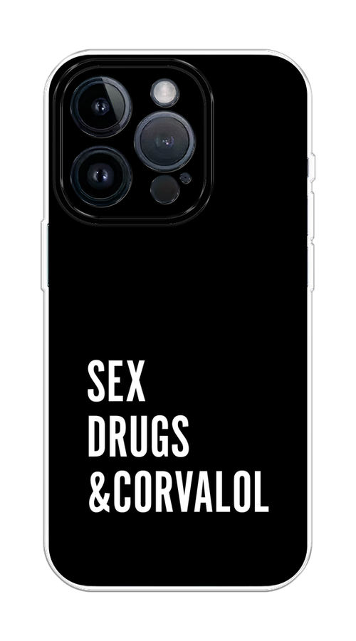 

Чехол на Apple iPhone 15 Pro "Corvalol", Черный;серый;белый, 15750-1