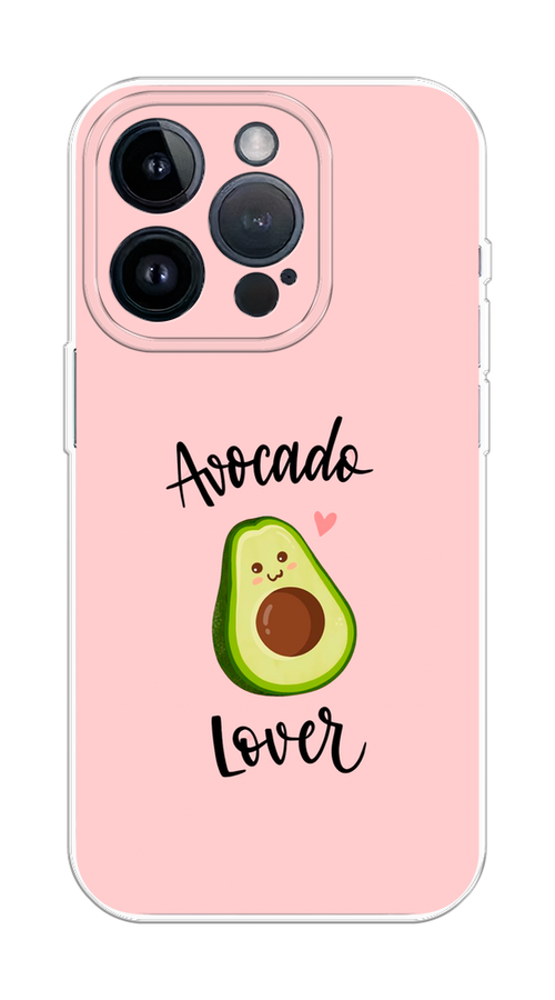 

Чехол на Apple iPhone 15 Pro "Avocado lover", Розовый;зеленый, 15750-1