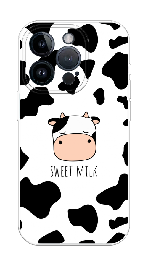 

Чехол на Apple iPhone 15 Pro "Sweet milk", Розовый;белый;черный, 15750-1