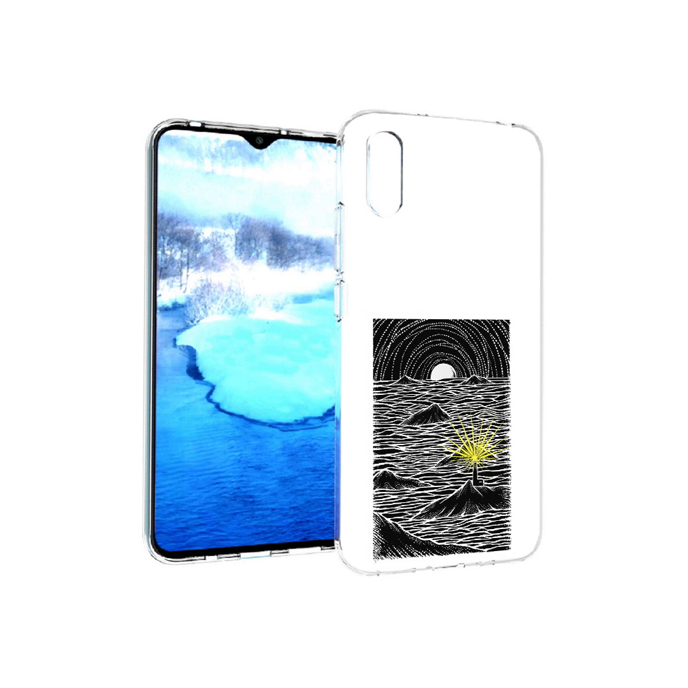 

Чехол MyPads Tocco для Xiaomi Redmi 9A маяк в черно белом море (PT151022.270.460), Прозрачный, Tocco