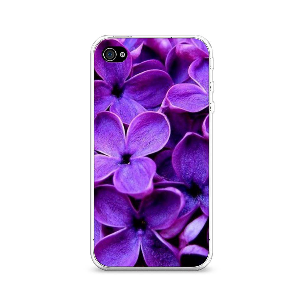 

Чехол Awog на Apple iPhone 4/4S / Айфон 4/4S "Сирень крупная", 10150-8