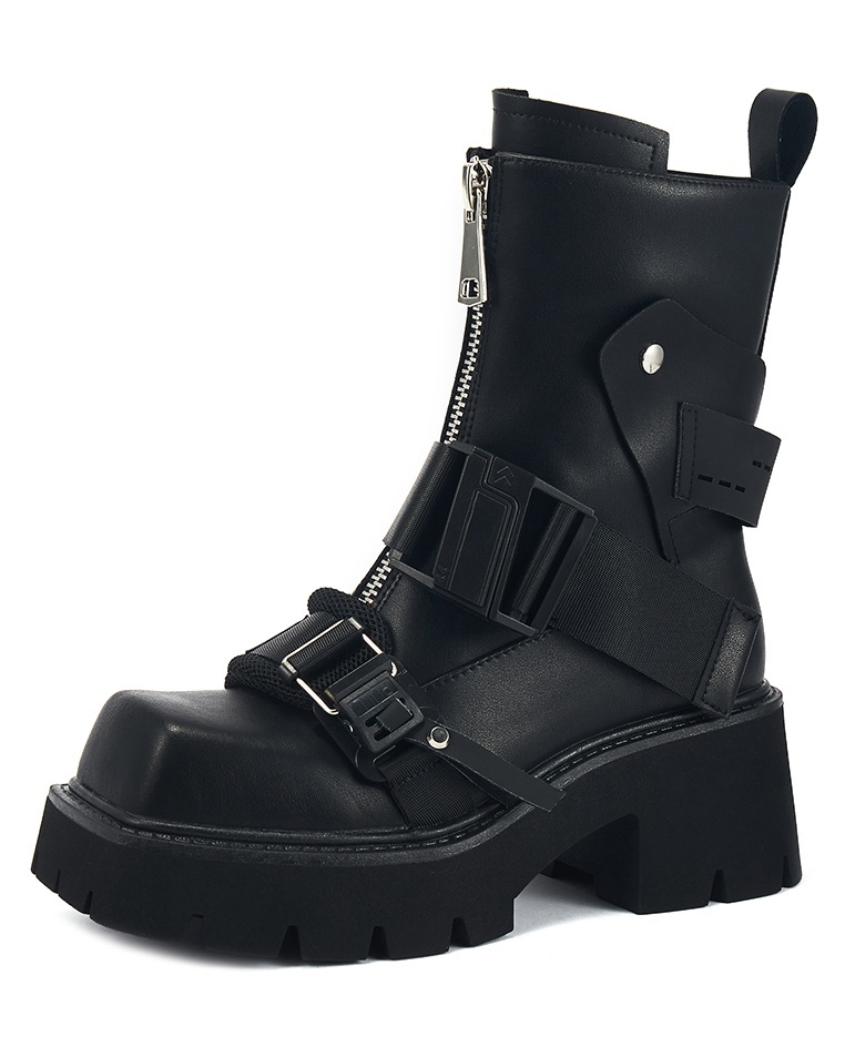 

Полусапоги женские Kari YYQ24W-44 черные 36 RU, Черный, YYQ24W-44