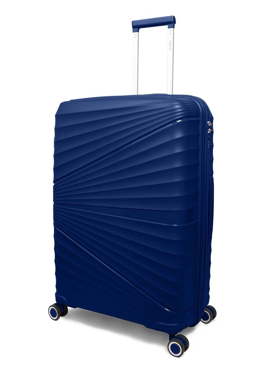 Чемодан унисекс TEVIN polypropylene2 темно-синий S