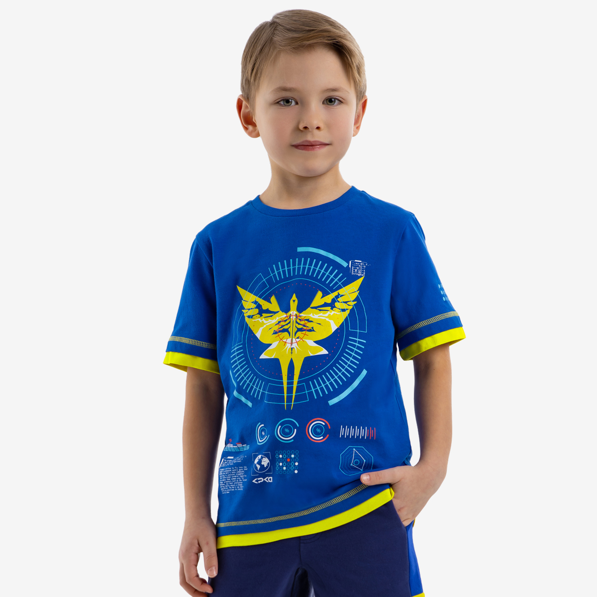 

Футболка детская Kapika JKBCT04, цвет синий, размер 104, JKBCT04