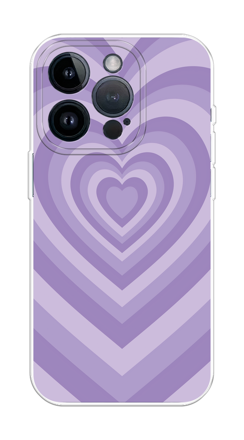 

Чехол на Apple iPhone 15 Pro "Violet heart latte", Фиолетовый, 15750-1