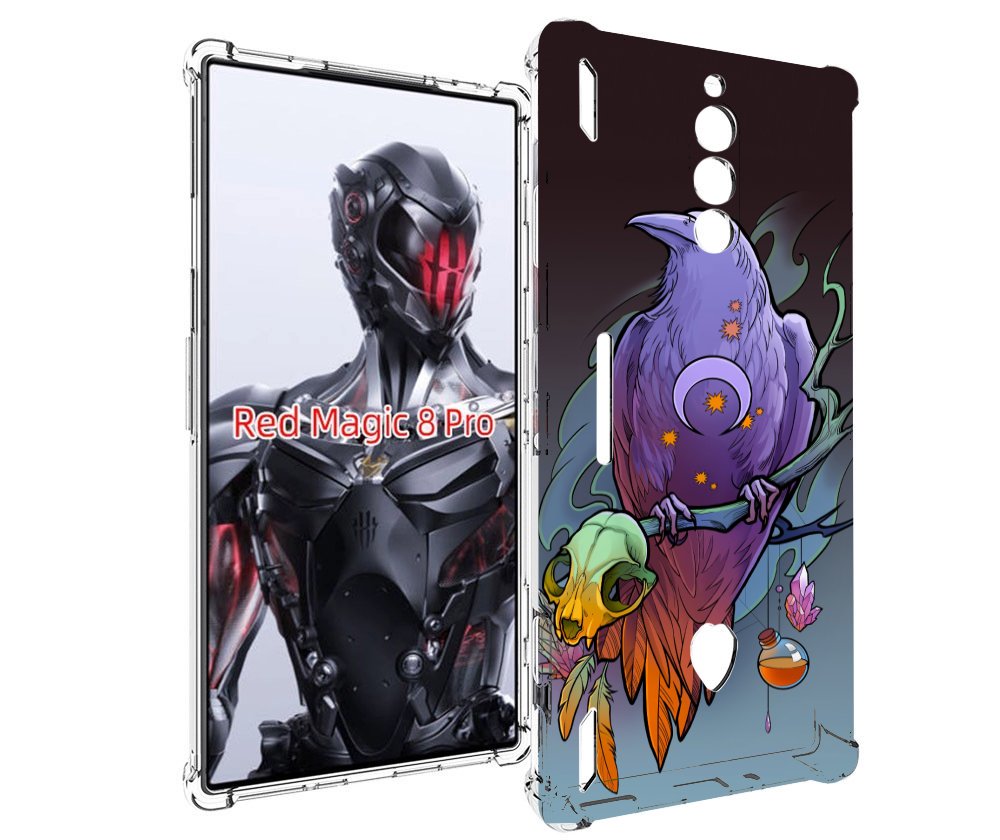 

Чехол MyPads фиолетовый ворон на ветке для ZTE Nubia Red Magic 8 Pro / Red Magic 8 Pro ..., Tocco