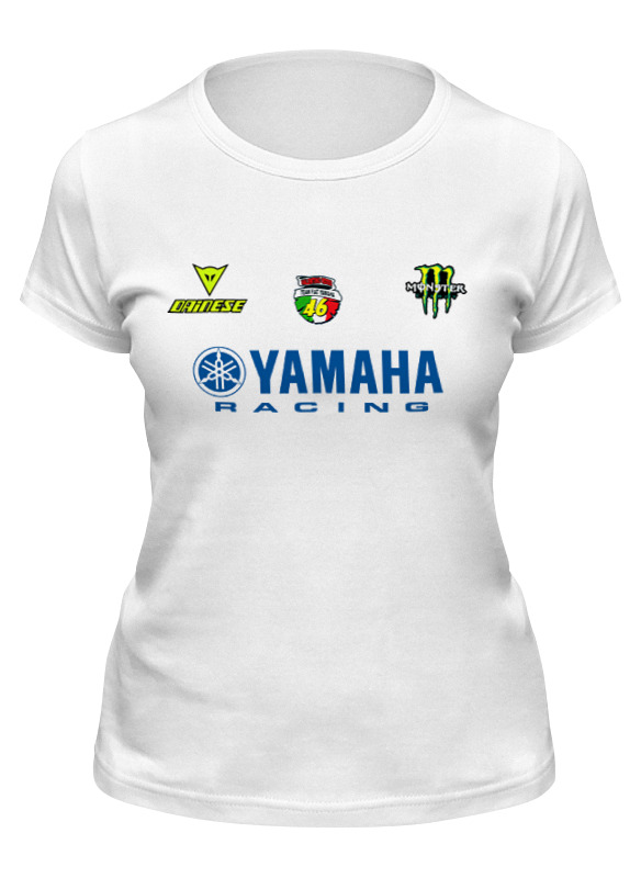 

Футболка женская Printio Yamaha racing белая L, Белый, Yamaha racing