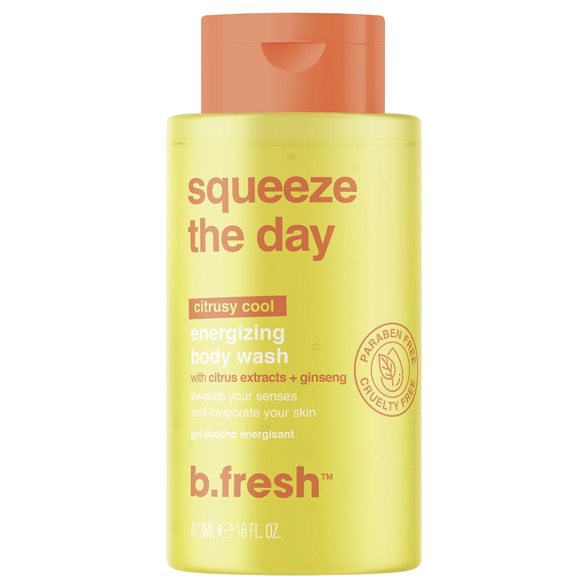 Гель для душа B.Fresh Squeeze the day женский увлажняющий 473 мл carefree салфетки plus large fresh ароматизированные