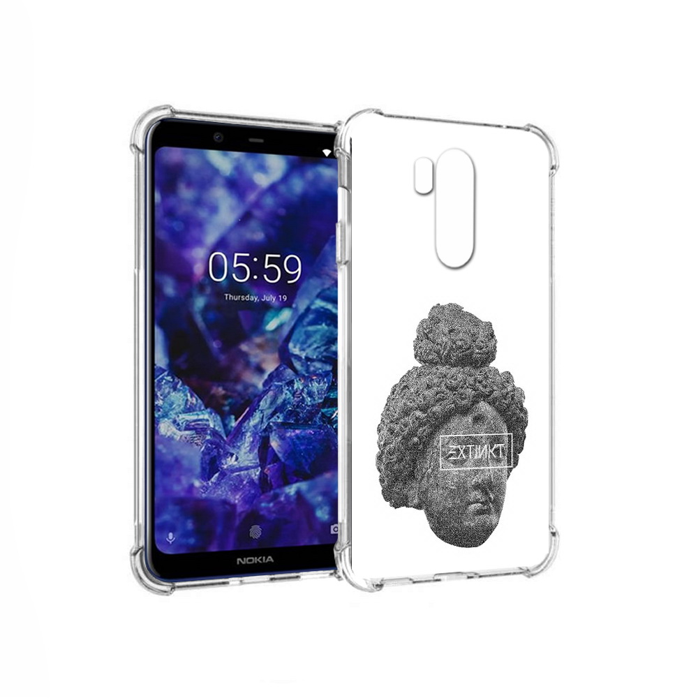 

Чехол MyPads Tocco для Nokia X7 каменное лицо девушки (PT123767.122.383), Прозрачный, Tocco