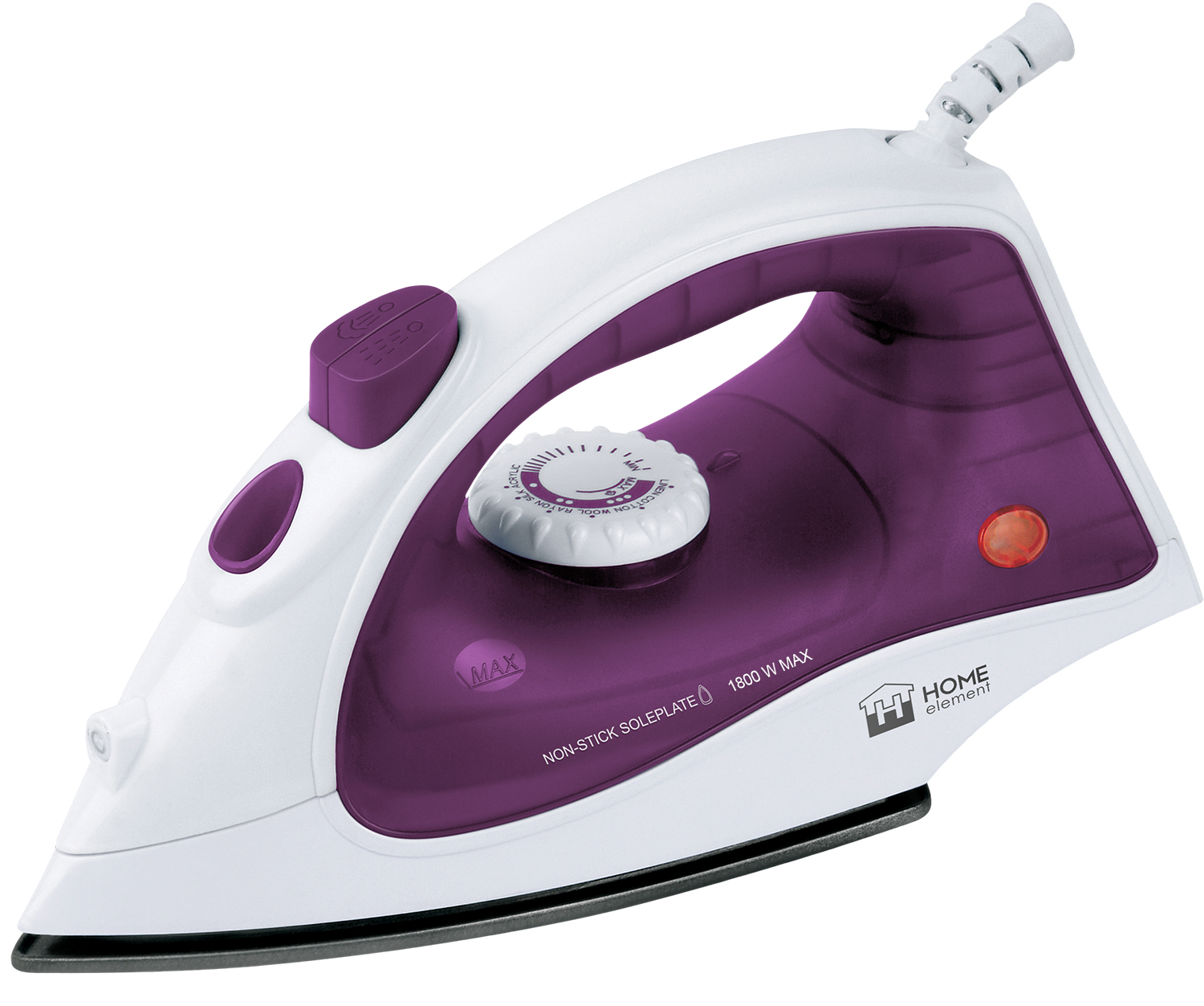 Утюг Home Element HE-IR217 белый, фиолетовый oxphic home appliance dry iron утюг для глажки белья парогенератор clothing irons electric iron steam iron for clothes