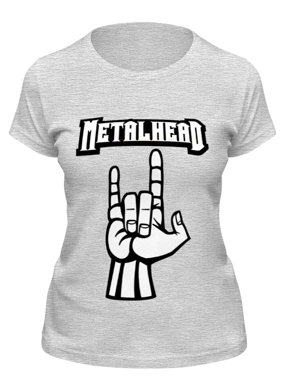 

Футболка женская Printio Metalhead серая L, Серый, Metalhead