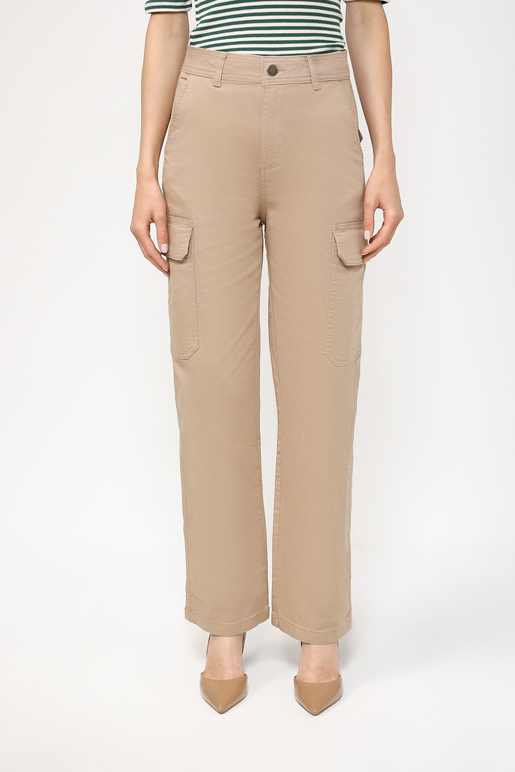 

Брюки женские OVS 1818523 серые 42, Серый, 1818523