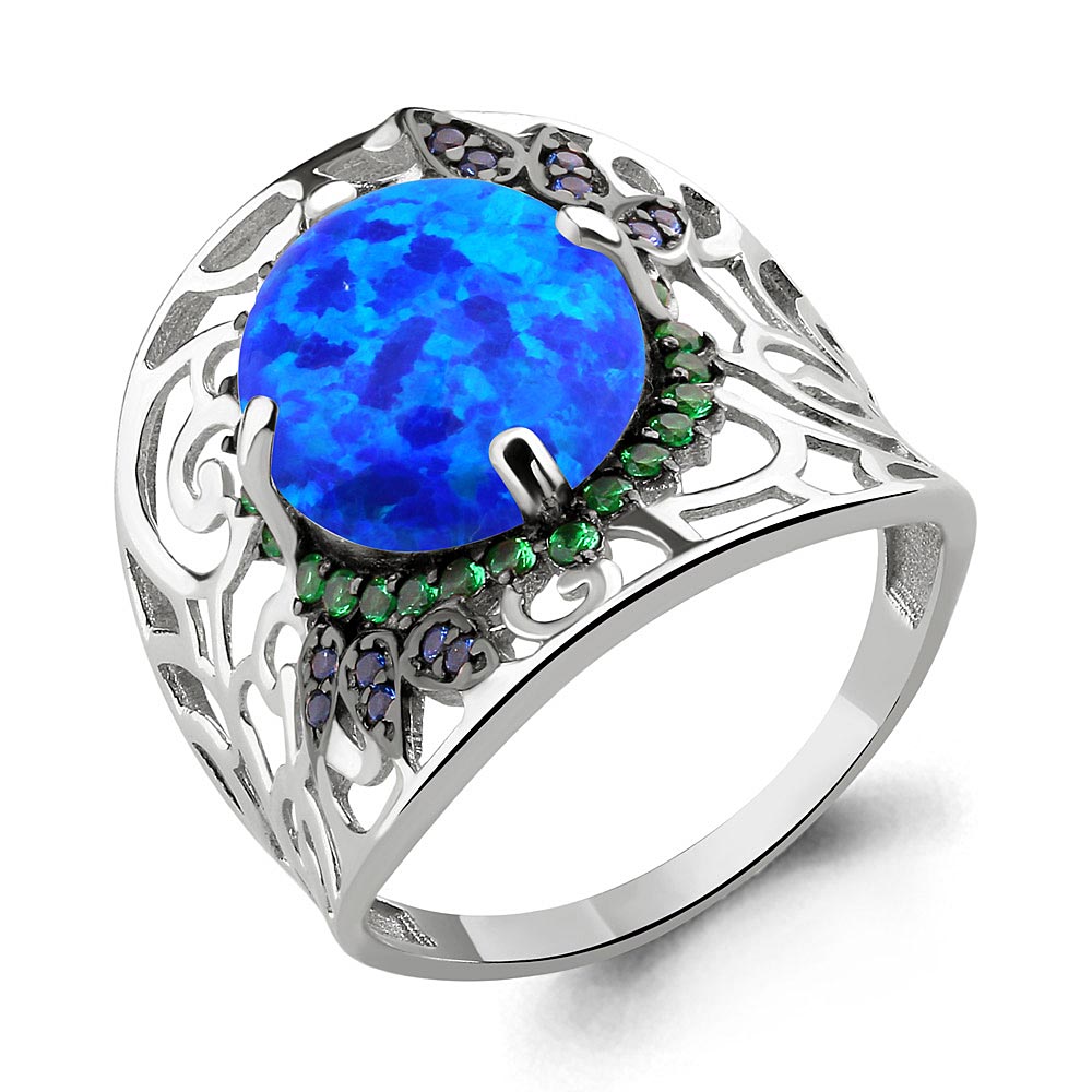 

Кольцо из серебра с сапфиром р. 17,5 Aquamarine 6599095ГБ_925_р, 6599095ГБ_925_р