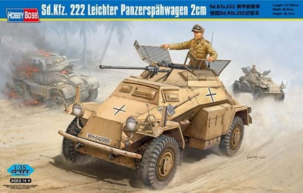 фото Сборная модель hobbyboss 1/35 sd.kfz. 222 leichter panzerspahwagen 2cm 82442