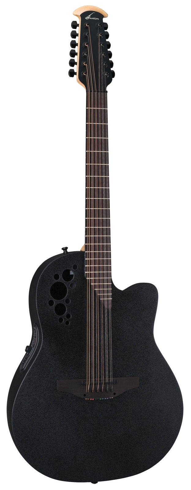 фото Электроакустическая гитара ovation 2058tx-5 elite® standard - black textured 12 струнная