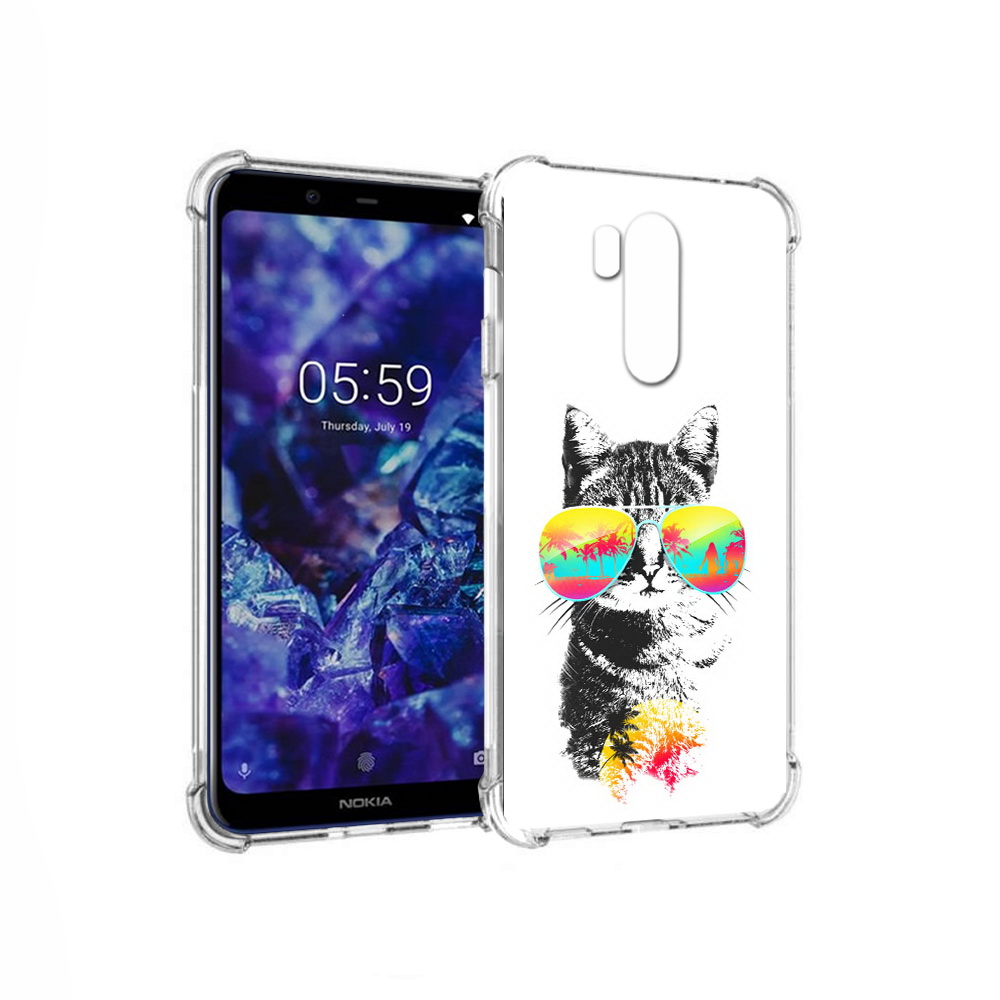 

Чехол MyPads Tocco для Nokia X7 крутой кот (PT123767.122.425), Прозрачный, Tocco