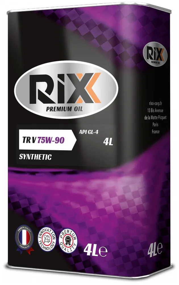 Трансмиссионное масло RIXX 75W-90 GL-4/GL-5 4 л синтетическое трансмиссионное масло mag1