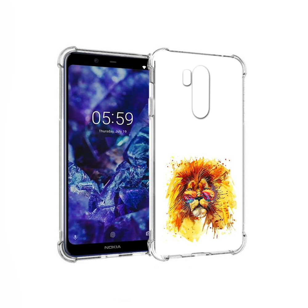 

Чехол MyPads Tocco для Nokia X7 лев в очках (PT123767.122.436), Прозрачный, Tocco