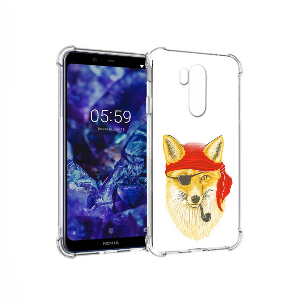 

Чехол MyPads Tocco для Nokia X7 лиса-пират (PT123767.122.440), Прозрачный, Tocco