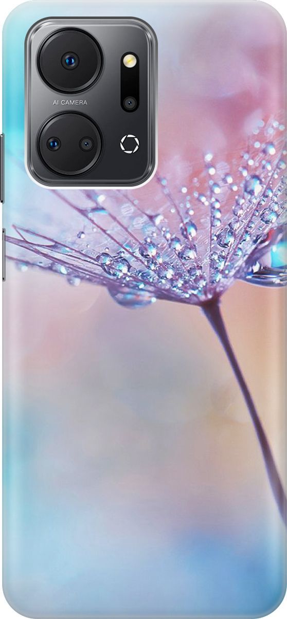 

Силиконовый чехол на Honor X7a с эффектом блеска "Капелька на одуванчике", Голубой;розовый, 159387