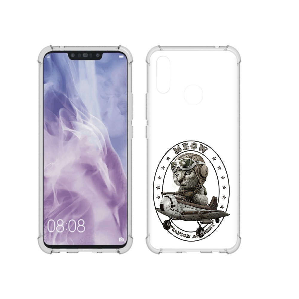 

Чехол MyPads Tocco для Huawei Nova 3i кот в самолете (PT227100.63.395), Прозрачный, Tocco