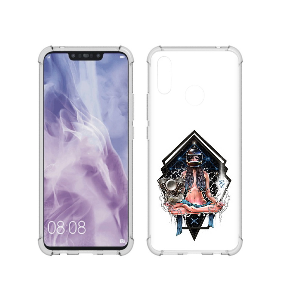 

Чехол MyPads Tocco для Huawei Nova 3i красивая девушка в шлеме (PT227100.63.406), Прозрачный, Tocco