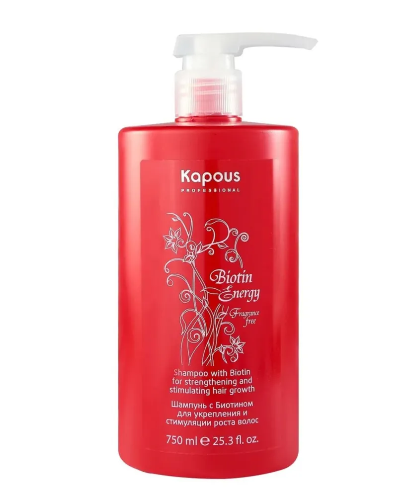 Шампунь с биотином Kapous Professional для укрепления и стимуляции роста волос, 750 мл