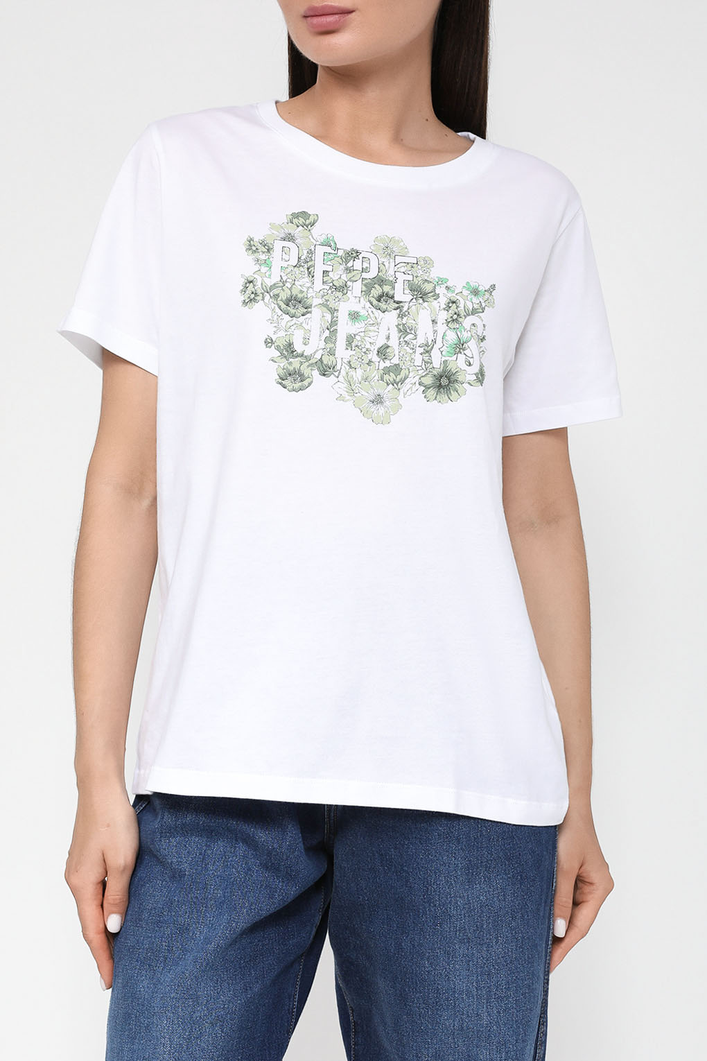 

Футболка женская Pepe Jeans PL505573 белая M, Белый, PL505573