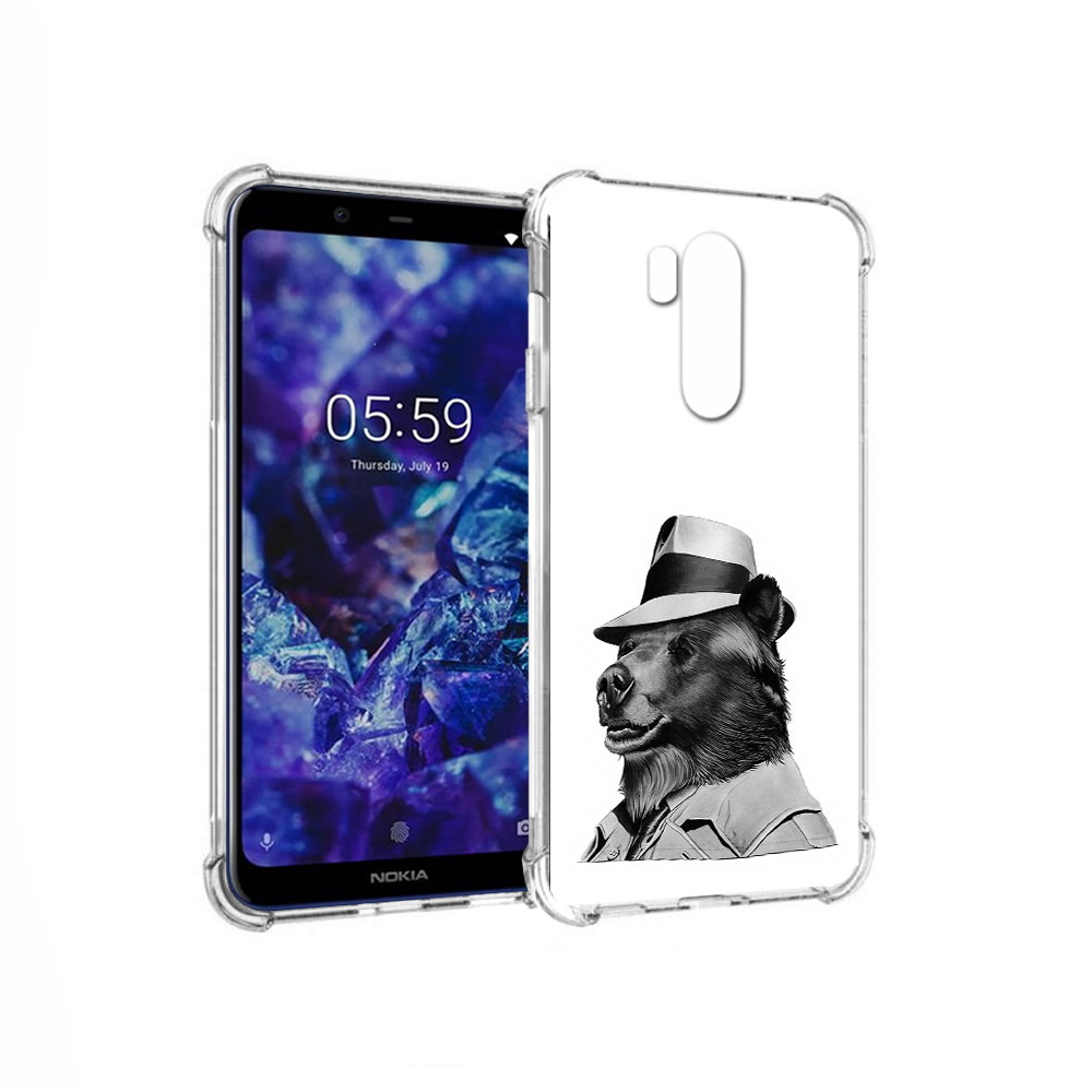 Чехол MyPads Tocco для Nokia X7 медведь в шляпе (PT123767.122.465)