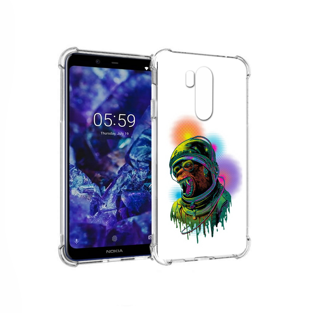 

Чехол MyPads Tocco для Nokia X7 медведь космонавт (PT123767.122.466), Прозрачный, Tocco