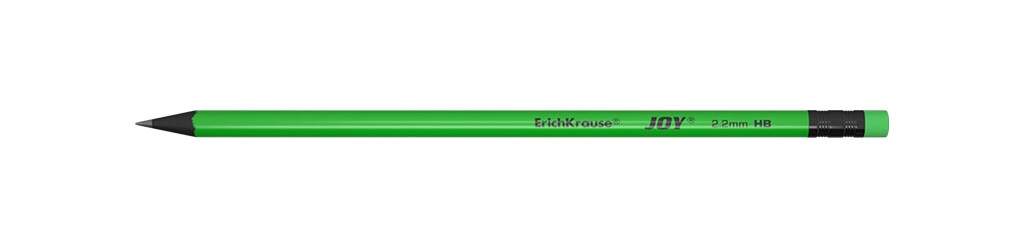 

Карандаш чернографитный пластиковый круглый карандаш ластик ErichKrause JOY HB в тубусе 42