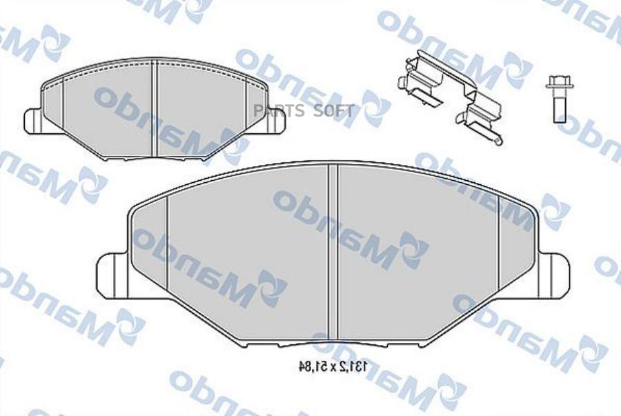 

Тормозные колодки Mando дисковые MBF015812