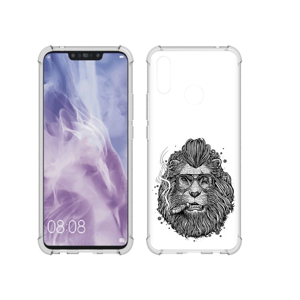 

Чехол MyPads Tocco для Huawei Nova 3i курящий лев (PT227100.63.432), Прозрачный, Tocco