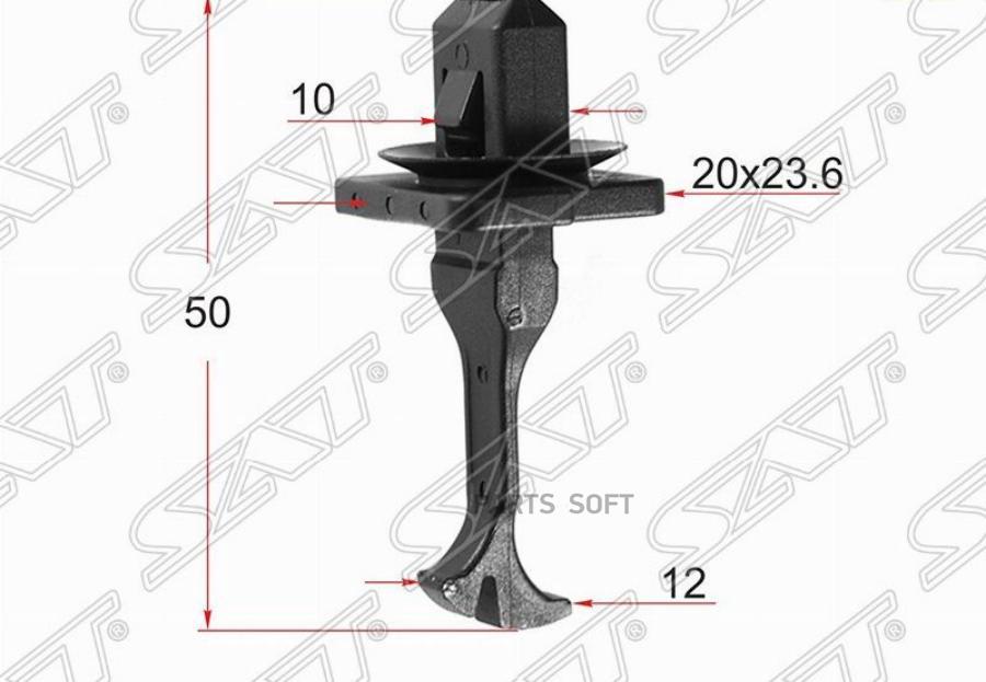 

SAT ST-M12604 Клипса крепления накладки передней стойки TOYOTA/LEXUS 1 шт. 1шт