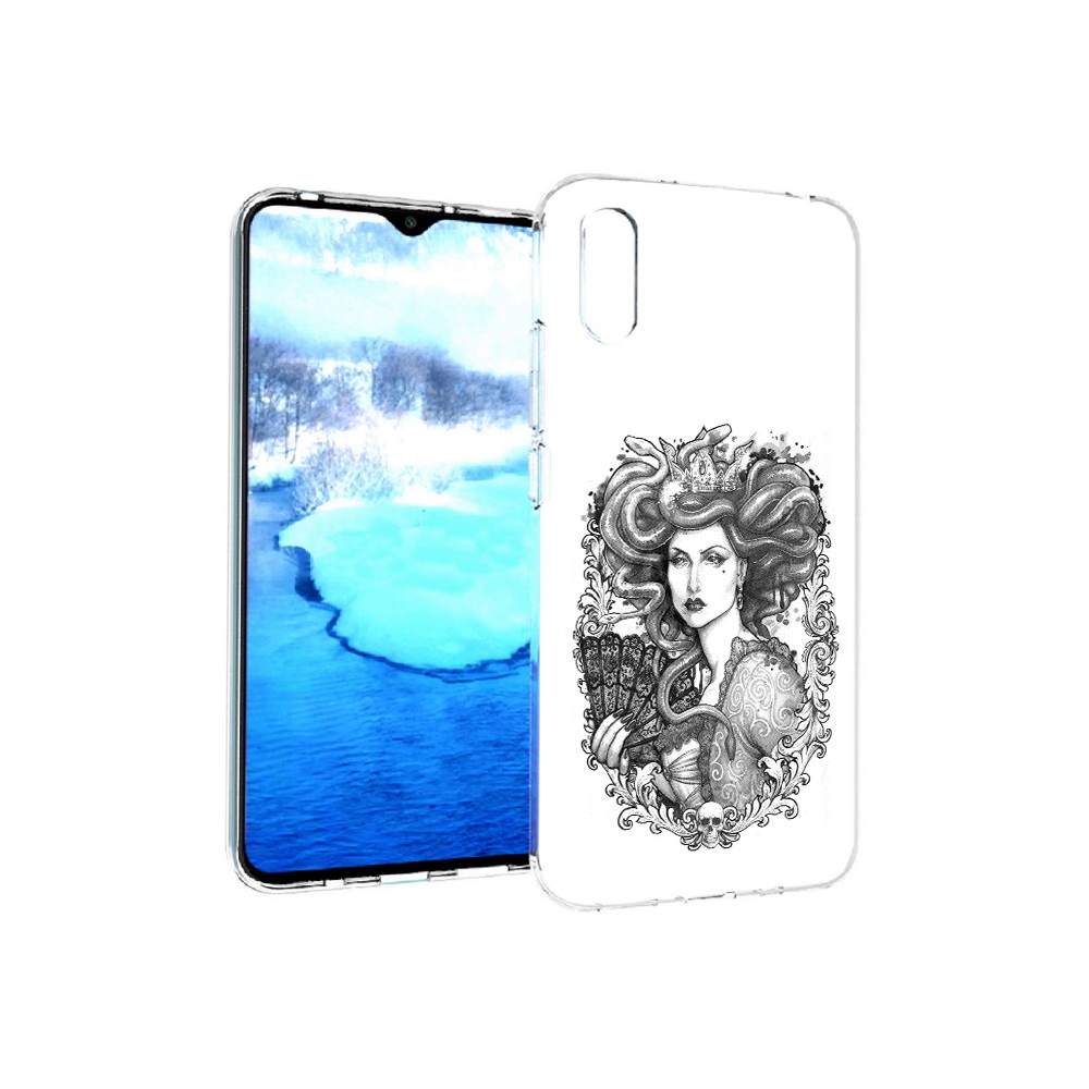 

Чехол MyPads Tocco для Xiaomi Redmi 9A медуза черно белый (PT151022.270.472), Прозрачный, Tocco