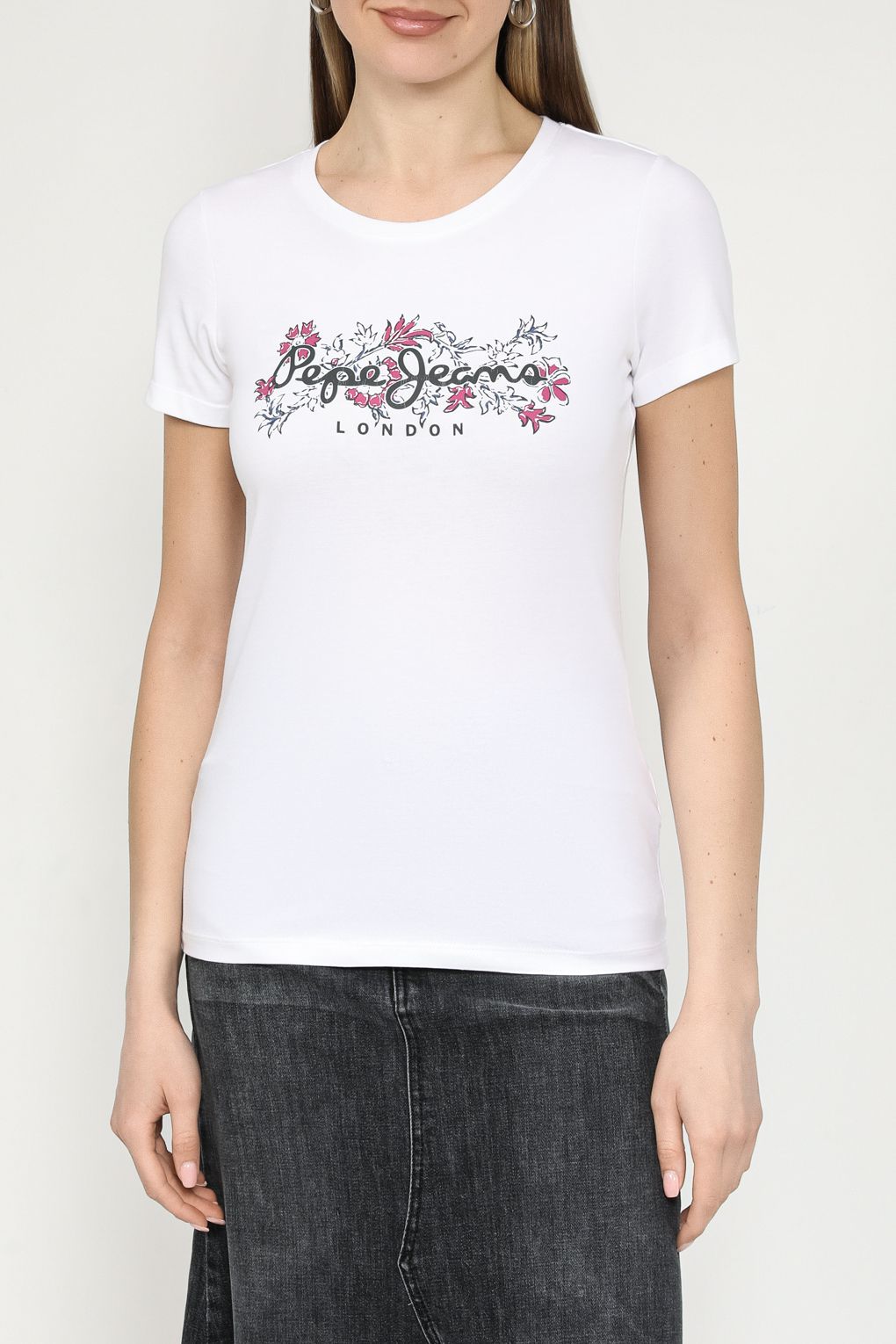 

Футболка женская Pepe Jeans PL505834 белая L, Белый, PL505834