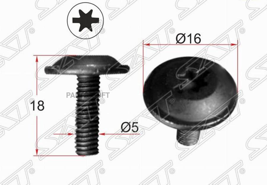SAT ST-M12647 Болт металлический VAG 1 шт. 1шт