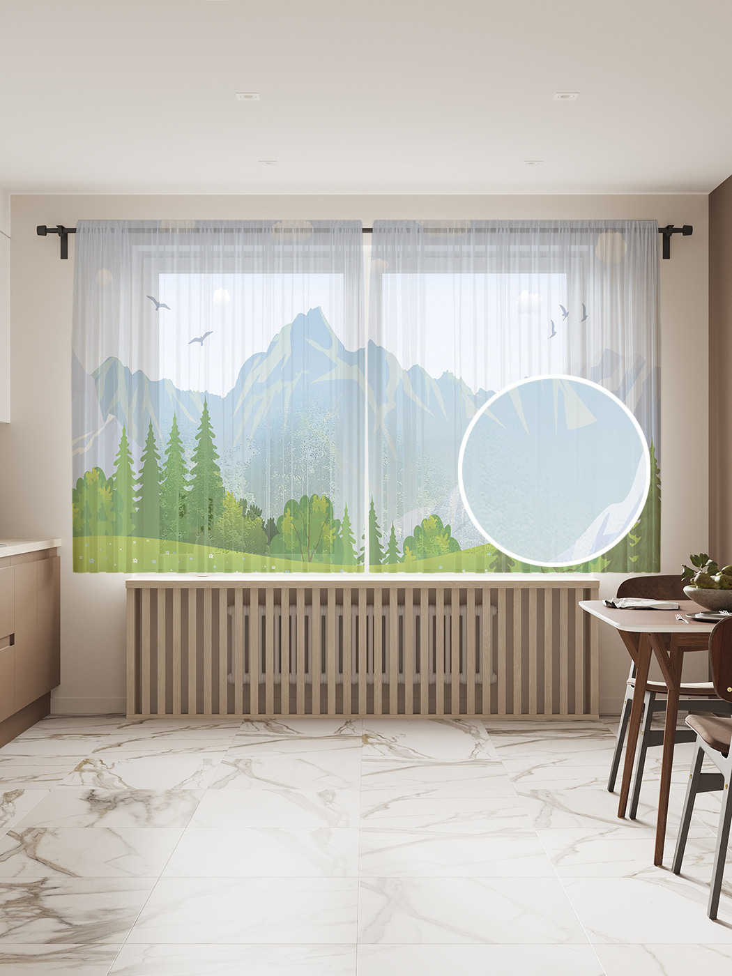 

Фототюль JoyArty "Природа живет", 145x180 см (2 полотна со шторной лентой + 50 крючков), Природа живет