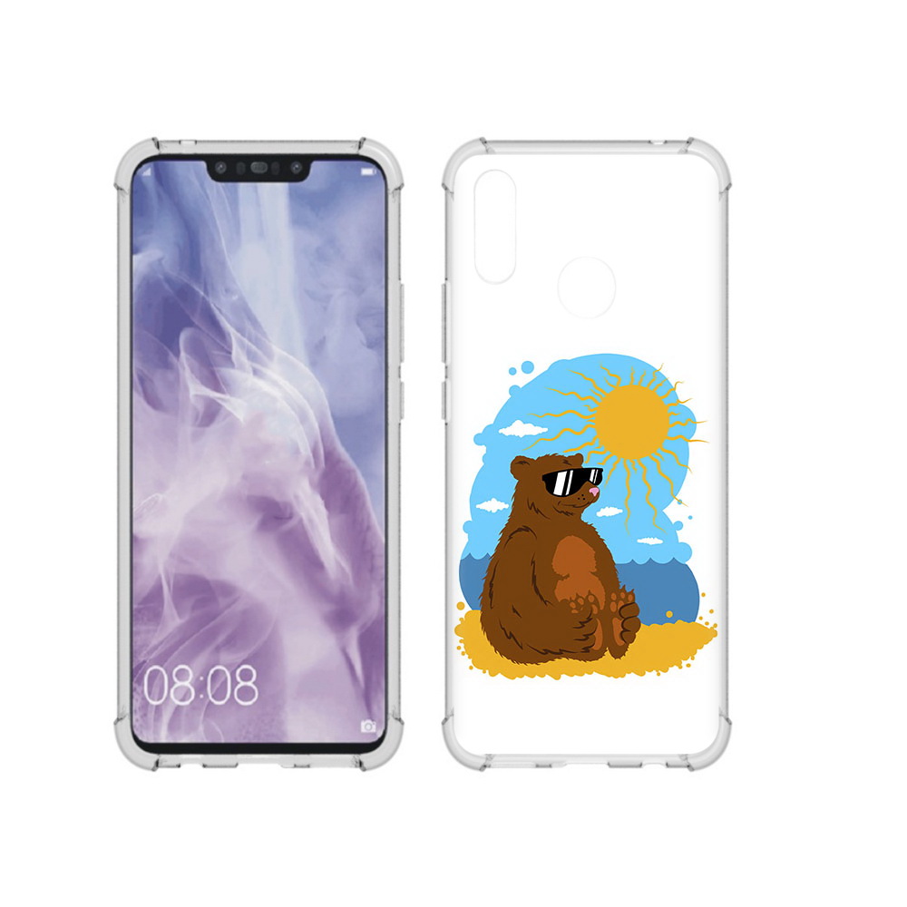 

Чехол MyPads Tocco для Huawei Nova 3i медведь на чиле (PT227100.63.468), Прозрачный, Tocco