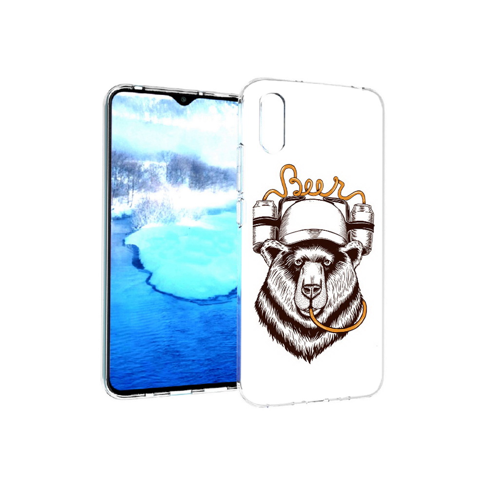 

Чехол MyPads Tocco для Xiaomi Redmi 9A пивной медведь (PT151022.270.538), Прозрачный, Tocco