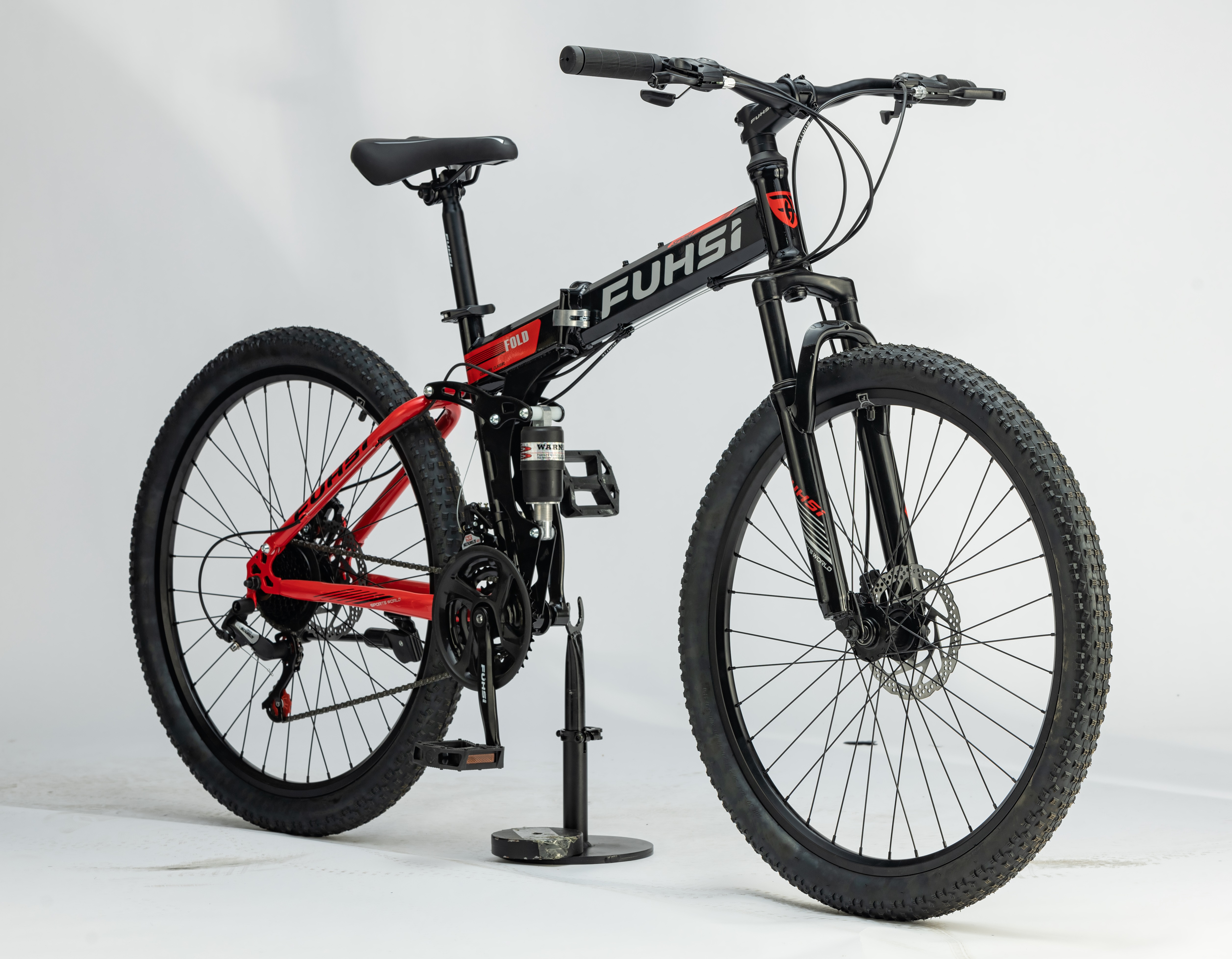 Горный Велосипед Fuhsi FU633 2024 140-185 см Черно-красный