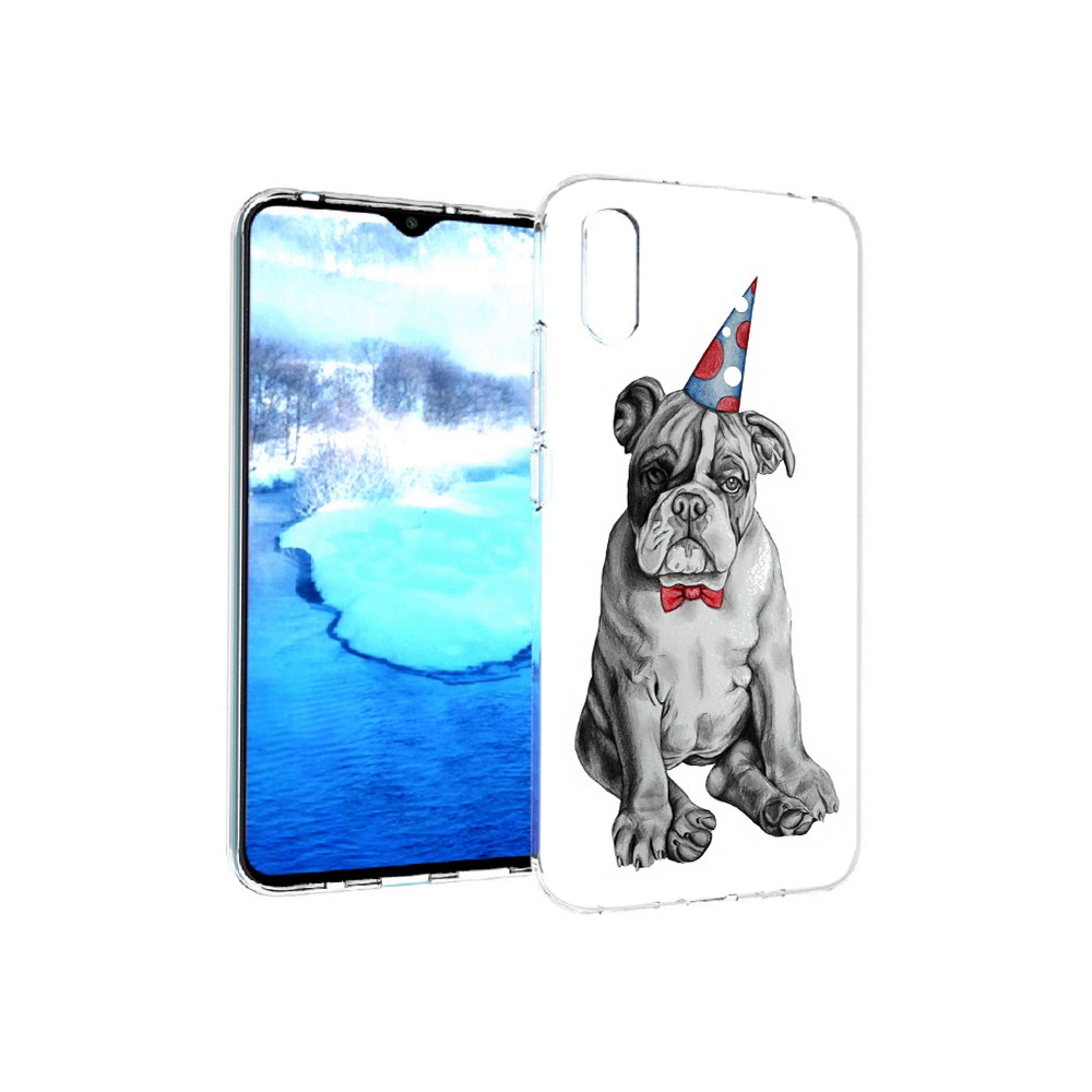 

Чехол MyPads Tocco для Xiaomi Redmi 9A праздничный щенок (PT151022.270.554), Прозрачный, Tocco
